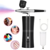 Resim Kompresörlü Taşınabilir Hava Tabancası Seti - Çift Güç (Pil/USB), Metal, Pasta Süsleme & Sanat El İşleri için 