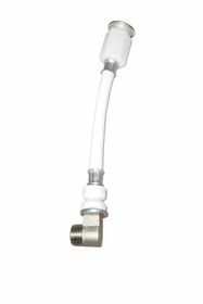 Resim ASIR ARMATÜR Esnek Klozet Taharet çubuğu Küresel uçlu Dirsekli Baglantı 20 cm uzunluk 