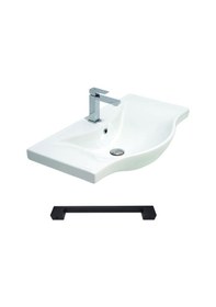 Resim Teta Home Eko 80 Cm Mdf Banyo Lavabolu Alt Dolap Beyaz-kafkas Meşe Beyaz - Kafkas Meşe 