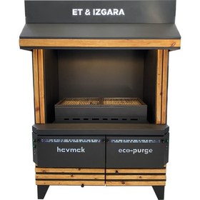 Resim Havmak Eco-Purge Profesyonel Bacasız, Dumansız Mangal & Izgara Ünitesi 100x50CM Kömürlü 