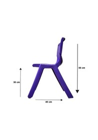 Resim 1.Kalite Kırılmaz Çocuk Sandalyesi – Kreş ve Anaokulu Sandalyesi Mor 10 Adet Mor 