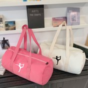 Resim Baskılı - Dayanıklı, Geniş El Çantası, Fitness, Dans ve Günlük Seyahat İçin, Beyaz Pembe Detaylı, Spor Salonu, Seyahat ve Günlük Kullanım İçin Mükemmel, Spor Çantası, Kadınlar İçin Spor Çantası, Seyahat Çantası, Spor Çantası 