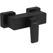Resim VitrA Artema Root Square A4276136 Duş Bataryası, Mat Siyah 