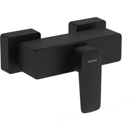 Resim VitrA Artema Root Square A4276136 Duş Bataryası, Mat Siyah 