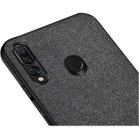 Resim Microcase Huawei P Smart Z - Y9 Prime 2019 Fabrik Serisi Kumaş Ve Deri Desen Kılıf - Siyah 