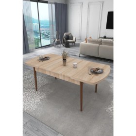 Resim Renlife Yemek Masası Mutfak Masası Takımı Ahşap Masa Kelebek Masa Açılır Kapanır 6 Kişilik Masa( Sonomo) 