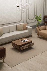 Resim Kolexonline Rosa Sihirli Masa Çalışma Masası Yemek Masası Yer Sofrası Ceviz Renk 