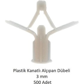 Resim Plastik Kanatlı Alçıpan Dübeli 3 mm, 500 Adet 