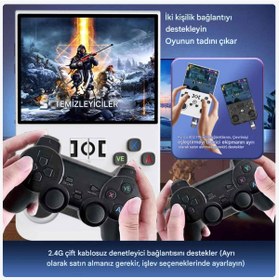 Resim R36PRO Çift çubuklu el Oyun Konsolu, 3.5 inç Ekran 640x480, 60+ Emülatör oyunları, 4000mAh Pil Açık Kaynak Oyun Oyuncusu Taşınabilir Oyun Konsolu Eğlence Için (64GB) 