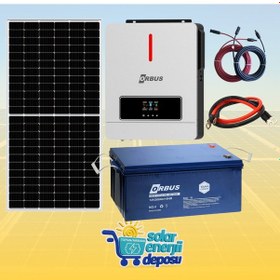 Resim Solar Enerji Deposu 4000w Jel Akülü Güneş Enerjisi Paketi 