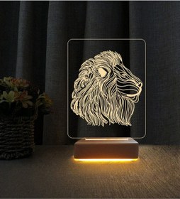 Resim Hediyelik Aslan Tasarım 3d Gece Lambası 