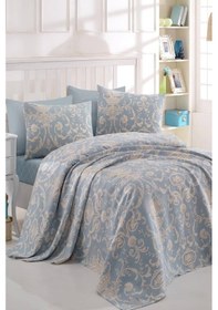 Resim Doğal Pike Baskılı Tek Kişilik Tuval Mavi Mavi 