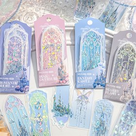 Resim 40 adet Şirin Fantastik Kalesi PVC Kitap İşaretleri - Çiçek ve Yıldız Motifleriyle Renkli ve Detaylı Tasarımlar, Okuma ve Toplama İçin Mükemmel, Kitap İşaretleri 