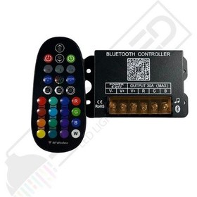 Resim Bluetooth Kontrollü + Kumandalı Rgbw Led Kontrol Kumandası 5-24v 30a 