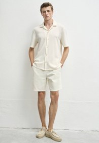 Resim Mavi Slim Straight Fit Düz Paça Normal Bel Erkek Kot Şort M0410093 90390 Mavi 
