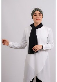 Resim Hürrem Bone Haki Pratik Hazır Geçmeli Tesettür Bone Sandy Kumaş Taşlı 1456_09 Haki 