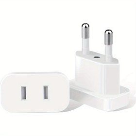 Resim 1/2 adet ABD'den Avrupa'ya Priz Adaptörü 4.8mm Prizler, Almanya, Fransa, İspanya için Avrupa Seyahat Adaptörü, for iPhone Şarj Cihazı, Laptop, Elektronikler için Güç Dönüştürücü 