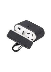 Resim Casquet Apple Uyumlu AirPods 3.nesil Deri Kılıf G1 Siyah Siyah 