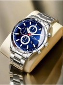 Resim Tom Jones Marka Gümüş Renk 2 yıl Garantili Su Geçirmez Erkek Kol Saati 