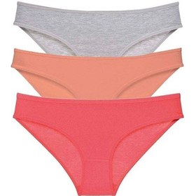 Resim 3 Adet Süper Eko Set Likralı Kadın Slip Külot Gri Pudra Fuşya Çok Renkli 
