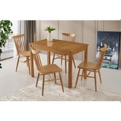 Resim Verona Kırlangıç Agaç Mutfak Masa Sandalye Takımı 70x110 