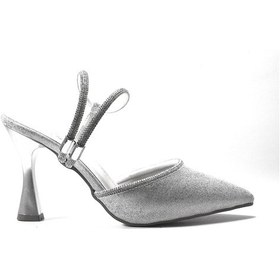Resim Beety 151.355 Gümüş Simli Abiye Kadın Topuklu Ayakkabı 