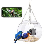 Resim Youmex Akıllı Wifi Kuş Besleyici - 16gb Kartlı Gece Görüşlü Şeffaf Kuş Yuvası 