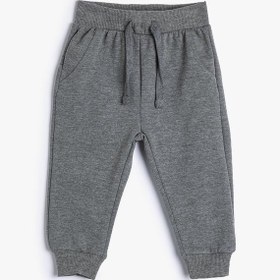 Resim Erkek Bebek Basic Jogger Eşofman Altı Şardonlu Cepli Beli Bağlamalı Pamuklu 