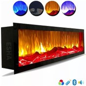 Resim Esha Home Elektrikli Dekoratif Yapay Şömine Bluetooht Sabit Çıtırtı 120x 30x18 Cm 