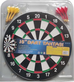 Resim Delta Dart Seti 38 CM 15 İnç + 6 Dart Oku 6 G Hedef Tahtası 