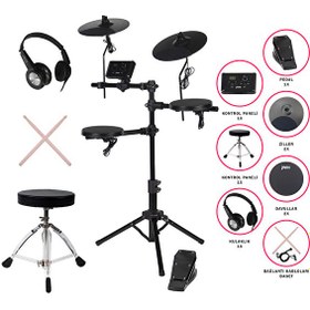 Resim Jwin JDD-507T Dijital Davul - Bateri Seti (Tabure ve Kulaklık Hediyeli) 