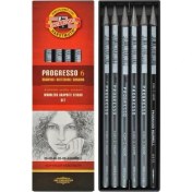 Resim Koh-I Noor Progresso Ağaçsız Grafit Füzen Kalem 6'lı Set 
