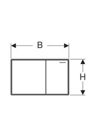 Resim Geberıt Sıgma Kumanda Kapagı Cıft Basmalı Beyaz Cam 115.640.sı.1 Beyaz 