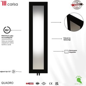 Resim Carisa QUADRO 1800*0470*05/RAL 9005 KUMLU SİYAH/STD.BAĞL.(İKİ YAN ALT-ÜST ÇAPRAZ)/ALM.RADYATÖR - 1800*0470 