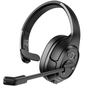 Resim Eksa H1 Mikrofonlu Ayarlanabilir Başlıklı Kulak Üstü Gürültü Önleyici Mono Bluetooth Kulaklık - Siyah 