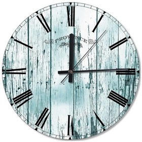 Resim Boyası Çatlamış Mavi Ahşap Ahşap Duvar Saati (407456602) Ahşap 