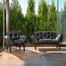 Resim Pafu Nitta 2+1 Su Geçirmez Bahçe Koltuk Takımı 