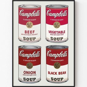 Resim Warhol - Campbell'in Çorba Konserveleri - 50x70 