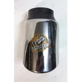 Resim Egzozcum 90 Mm. Paslanmaz Krom Içi Boş Önü Kesik Yuvarlak Tekli Egzoz Eksoz Ucu 