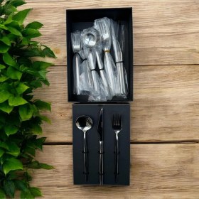 Resim Bambum Vibe 36 Parça Çatal Kaşık Bıçak Takımı Gümüş Metalik 