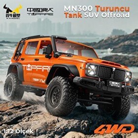 Resim MN Model MN300 1/12 Tank SUV 4WD RC Crawler Offroad Uzaktan Kumandalı Araba Arazi Aracı Model Car RTR Turuncu MN-300 