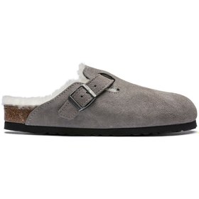 Resim Birkenstock Boston Fur Vl Laf Kadın Bej Terlik 1017651-20317 