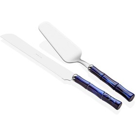 Resim RİVADOSSİ SANDRO Rivadossi Bamboo Mavi Pasta Servis Seti 
