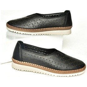 Resim Fox Shoes U555300203 Siyah Hakiki Deri Comfort Ortopedik Taban Kadın Ayakkabı Siyah-hakiki Deri Siyah 