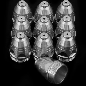 Resim Tenfowee P80 Plazma Torç Uç Parçaları Seti - 25 Adet: Koruyucu Kupa, Elektrot Ve Nozel - Bakır Ve Seramik Malzeme İle 80-100a Akımda Kullanım 