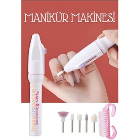 Resim MKR Turk Pilli Manikür Makinesi Tırnak Törpü Seti 