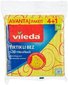 Resim Vileda Temizlik Bezi, Novolon, Kir söken cepler, 4+1'li Avantaj Paket 
