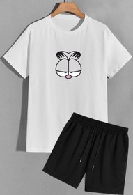 Resim trendypassion Garfield Şort T-shirt Eşofman Takımı 