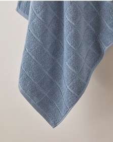 Resim English Home Chequer Pamuk Banyo Havlusu 80x150 Cm Mavi Mavi 