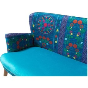 Resim Mobilyabazari Etnik Desen Çay Seti Ikili Koltuk Turkuaz (Balkon, Salon, Ofis) 
